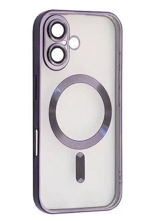 Чехол shining camera magsafe for iphone 16 deep purple