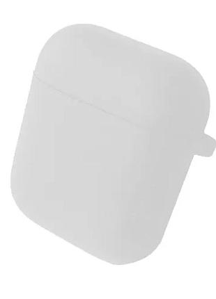 Чохол для airpods 1/2 silicone case/microfiber white