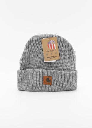 Шапка чоловіча / шапка жіноча / шапка підліткова / шапка унісекс no brand (if-00000105) серый