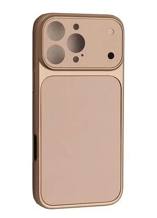 Чехол new ag glass magsafe case for iphone 16 pro gold