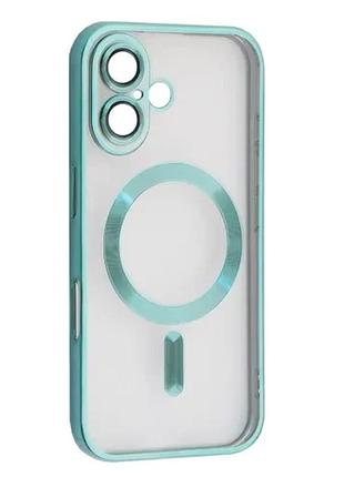 Чехол shining camera magsafe for iphone 16 green