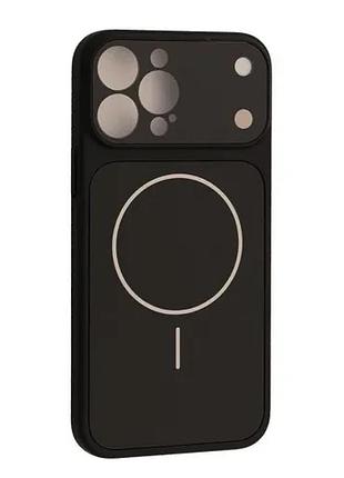 Чехол new ag glass magsafe case for iphone 13 pro black