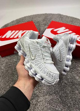 Nike shox white 3