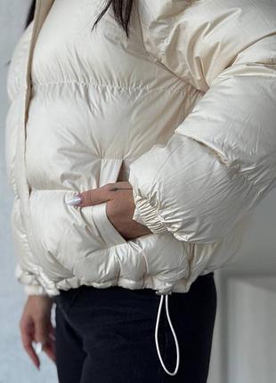 Водонепроникна куртка демі демісезона куртка молоко молочна куртка молочного кольору біла куртка демі