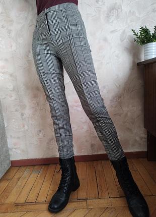 Брюки 160823/ 🖤жіночі штани брюки /завужені штани в клітинку 5