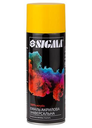 Эмаль аэрозольная sigma акриловая 400 мл ral 1028 желтый глянец