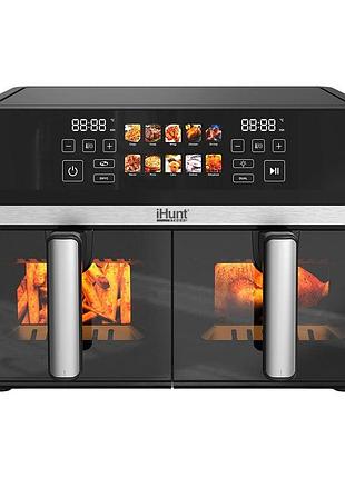 Аерофритюрниця ihunt bro dual 10l з подвійною зоною, 2200 вт, сенсорне керування