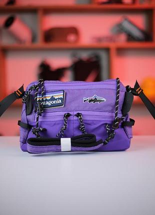 Patagonia сумка через плече / сумка на плече / патагонія / сумки / чоловічі сумки через плече / сумка жіноча повністю фіолетова