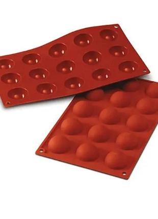 Форма силиконовая на 15 изделий 29 х 17 см полусфера ( шт ).aba-opt