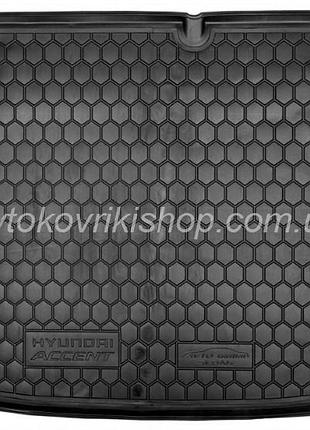 Гумовий килимок багажника hyundai accent 2006- (сідан) avto-gumm