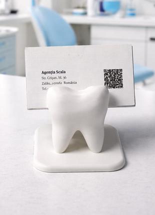 🦷 стильний тримач для візиток «стоматологічний моляр» — 3d-друк