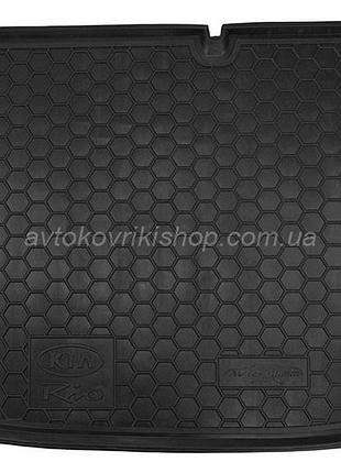 Гумовий килимок багажника kia rio 2006- (сідан) avto-gumm