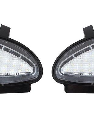 Подсветка в зеркало vw cc eos golf vi jetta iv passat cc b7 tiguan touran scirocco sharan ii seat alha лед led