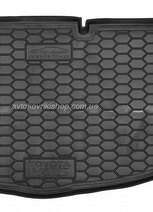 Гумовий килимок багажника toyota yaris iii 2015- (нижня полиця) avto-gumm
