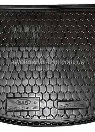 Резиновый коврик багажника kia sportage iii (sl) 2010-2016 avto-gumm