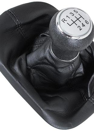 Vw passat b5 fl 00-05 silver ручка кпп + сильфон з рамкою 6 передач