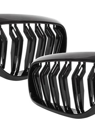 Решетка радиатора ноздри bmw 4 f32 / f33 / f36 13-18 black glossy double bar