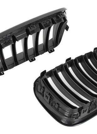 Решетка радиатора ноздри bmw x3 f25 x4 f26 14-17 black glossy double bar