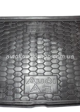 Гумовий килимок багажника audi a3 sportback 2012- (сідан) avto-gumm