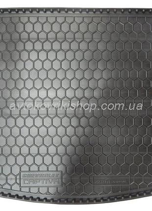 Резиновый коврик багажника chevrolet captiva 2006- (7 мест) avto-gumm