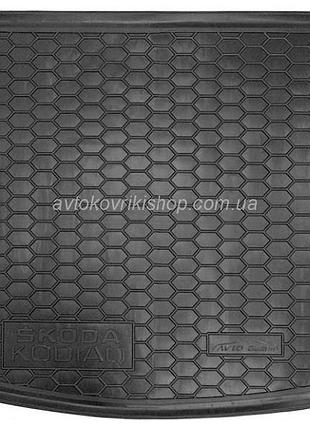 Резиновый коврик багажника skoda kodiaq 2016- (5 мест) avto-gumm