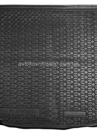 Резиновый коврик багажника hyundai santa fe 2018- (5 мест) avto-gumm