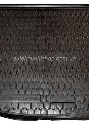 Резиновый коврик багажника hyundai santa fe 2012- (7 мест)(короткая база) avto-gumm