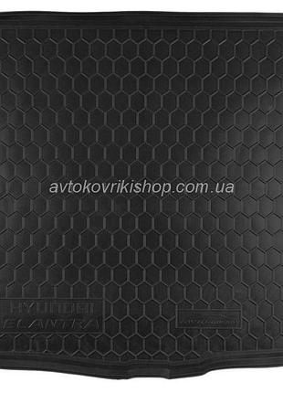 Резиновый коврик багажника hyundai elantra 2011- avto-gumm