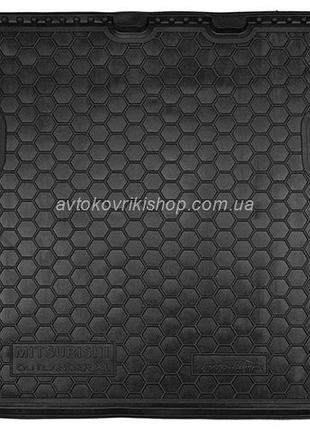 Резиновый коврик багажника mitsubishi outlander xl 2007- (без сабвуфера) avto-gumm