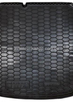 Резиновый коврик багажника volkswagen jetta 2010- mid (с "ушами") avto-gumm