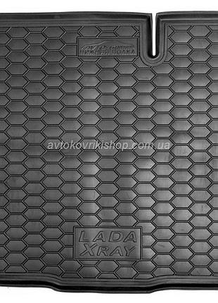 Резиновый коврик багажника lada xray 2016- (нижняя полка) avto-gumm