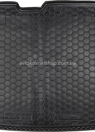 Резиновый коврик багажника mitsubishi pajero wagon lll 1999-2007 (7 мест) avto-gumm