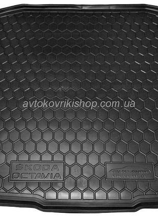 Резиновый коврик багажника skoda octavia a7 2013- (универсал) avto-gumm
