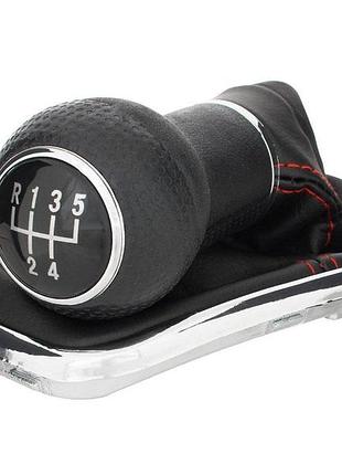 Ручка + мешок кпп vw golf iv vw bora 98-05 5-ти ступка красная строчка