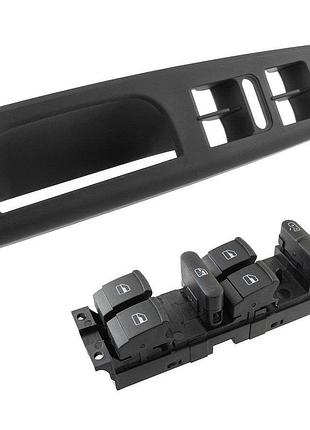 Vw golf iv 97-03 дверна ручка чорна передня ліва 4 вікна + комбін. перемикач підйому ел.склопідйомників та