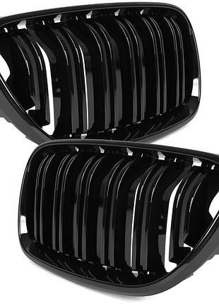 Решетка радиатора ноздри bmw 2 f22 f23 f87 2012- black glossy double bar