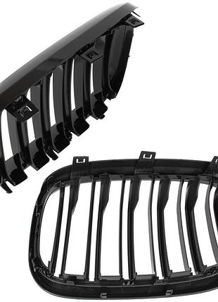 Решітка радіатора ніздрі bmw x4 g02 2018- black glossy double bar 51138091725 51138469959 51138091726