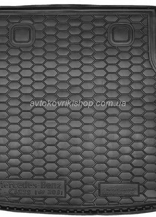 Резиновый коврик багажника mercedes-benz w203 c 2000- (универсал) avto-gumm