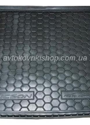 Резиновый коврик багажника hyundai tucson 2015- avto-gumm