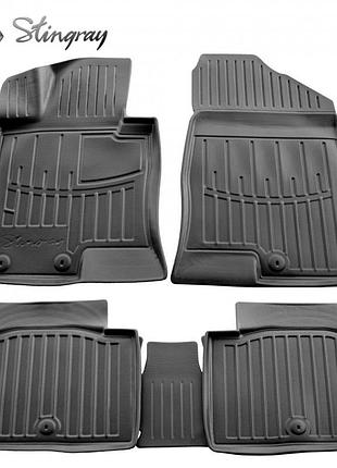 Резиновые 3d коврики в салон на hyundai sonata (yf) 2009-2014 stingray