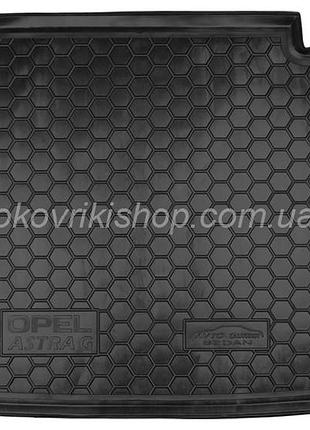 Резиновый коврик багажника opel astra g 1998- (седан) avto-gumm