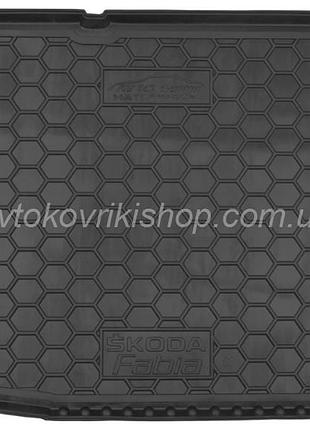 Резиновый коврик багажника skoda fabia i 1999- (хетчбек) avto-gumm