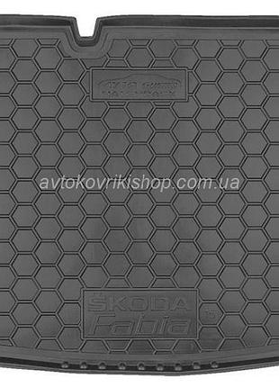 Резиновый коврик багажника skoda fabia iii 2015- (хетчбек) avto-gumm