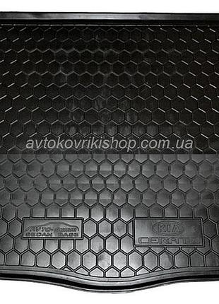 Резиновый коврик багажника kia cerato 2013- (седан)(base) avto-gumm