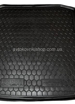 Резиновый коврик багажника skoda octavia a7 2013- (лифтбэк) avto-gumm