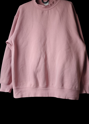 Свитшот розовый нюдовый с горловиной h&amp;m р. м- l