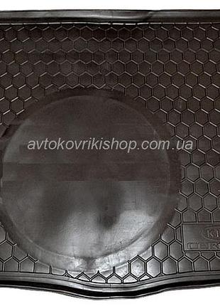 Резиновый коврик багажника kia cerato 2013- (седан)(mid / top) avto-gumm