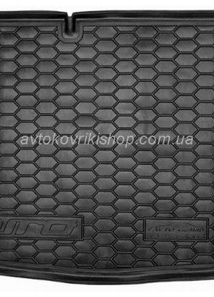 Резиновый коврик багажника kia niro 2018- (без органайзера) avto-gumm