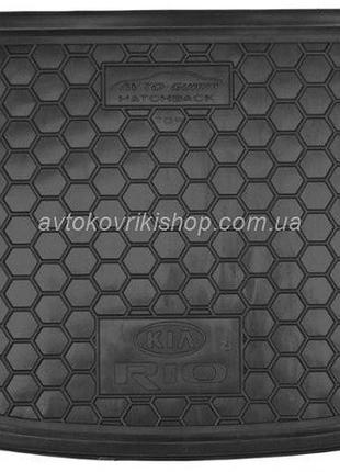 Резиновый коврик багажника kia rio 2015- (хэтчбек)(top)(с органайзером)avto-gumm