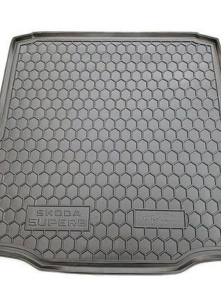 Коврик багажника skoda superb 2008-2014 (лифтбэк) avto-gumm